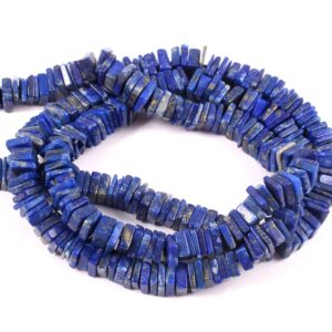 Lapis Lazuli Square Shape Heishi Beads, Lapis Shape Heishi Beads, Lapis Lazuli Gemstone Shape Heishi Beads 5-5.5 MM, Lapis Loose Beads 16"