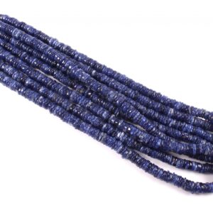 Sodalite Round Shape Heishi Beads, Sodalite Heishi Shape Beads, Sodalite Tyre Shape Heishi Beads, Sodalite Gemstone Heishi Beads 6.5-7 MM 8"