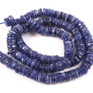Sodalite Round Shape Heishi Beads 6.5-7 MM, Sodalite Heishi Beads, Sodalite Tyre Shape Heishi Beads, Sodalite Gemstone Heishi Beads 16"