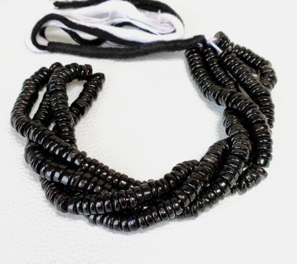 Black Spinel Round Shape Heishi Beads 4-6 MM, Black Spinel Shape Heishi Beads, Black Spinel Gemstone Heishi Beads, Black Loose Beads 8"