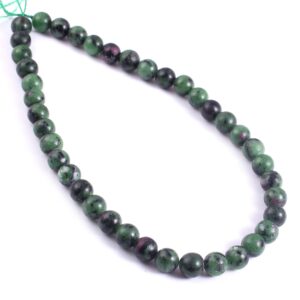 Ruby Zoisite Roundel Shape Beads, Ruby Zoisite Shape Beads 10 MM, Ruby Zoisite Sphere Shape Beads, Ruby Handmade Loose Beads 15"