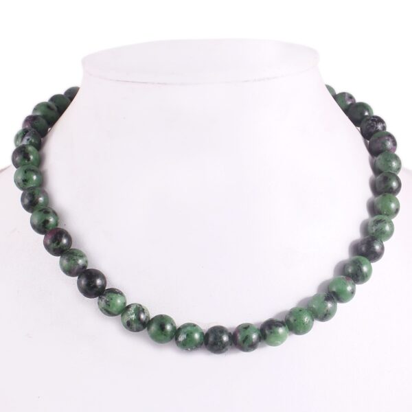 Ruby Zoisite Roundel Shape Beads, Ruby Zoisite Shape Beads 10 MM, Ruby Zoisite Sphere Shape Beads, Ruby Handmade Loose Beads 15" - Image 2