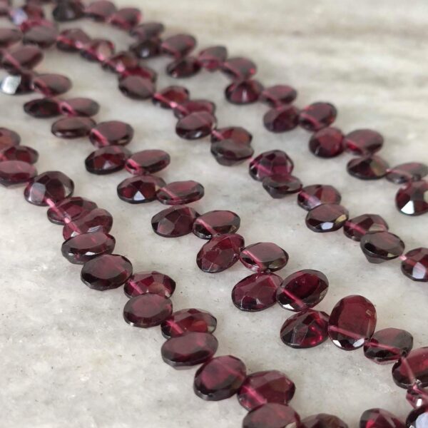 Garnet Oval Shape Beads, Garnet Oval Shape Loose Cut Stone, Garnet Loose Cut Stone Beads, Garnet Gemstone Cuts Beads 6x7.5-6x8 MM 8" - Image 3