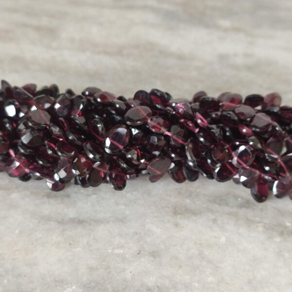 Garnet Oval Shape Beads, Garnet Oval Shape Loose Cut Stone, Garnet Loose Cut Stone Beads, Garnet Gemstone Cuts Beads 6x7.5-6x8 MM 8" - Image 4