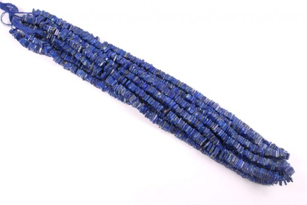 Lapis Lazuli Smooth Square Heishi Beads, Lapis Lazuli Beads 5-5.5 MM, Lapis Lazuli Gemstone Heishi Beads, Lapis Handmade Shape Beads 16" - Image 2