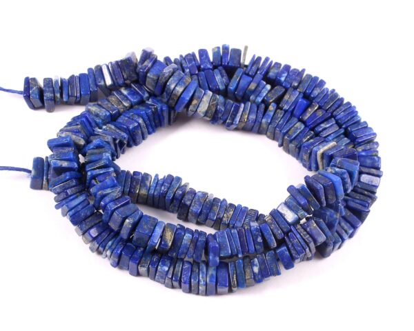 Lapis Lazuli Smooth Square Heishi Beads, Lapis Lazuli Beads 5-5.5 MM, Lapis Lazuli Gemstone Heishi Beads, Lapis Handmade Shape Beads 16"