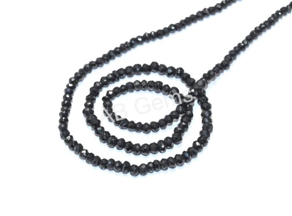 Black Spinel Round Shape Beads 5-6 MM, Black Spinel Gemstone Faceted Beads, Black Spinel Loose Beads 16"