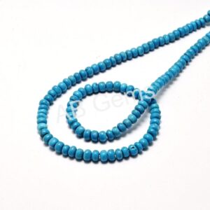 Turoise Round Shape Beads 5-5.5 MM, Turqoise Gemstone Handmade Beads, Turqoise Loose Beads 8"