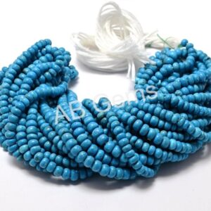 Turoise Round Shape Beads, Turqoise Gemstone Handmade Beads 5-5.5 MM, Turqoise Loose Beads 16"