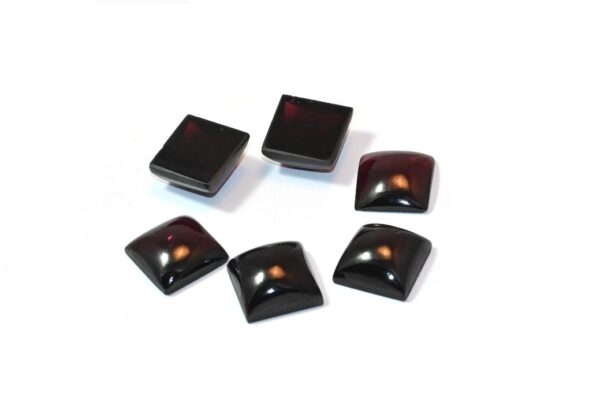 14 MM Garnet Square Shape Cabochons, Natural Gemstones, Garnet Birth Stone For Making Jewelry And Decorative Stuff, Stone Loose Cabs 2 Pc - Image 2