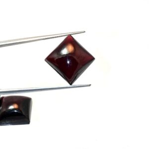 14 MM Garnet Square Shape Cabochons, Natural Gemstones, Garnet Birth Stone For Making Jewelry And Decorative Stuff, Stone Loose Cabs 2 Pc