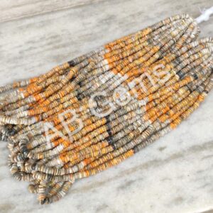 Bumble Bee Jasper Heishi Beads 5-6 MM, Bumblebee Jasper Shaded Tyre Beads, Jasper Gemstone Loose Beads, Bumblebee Round Shape Beads 16"