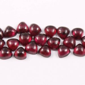 Garnet Trillion Cabochon 4mm, Loose Gemstone Cabs for Jewelry Making, Stone Cabochons Perfect for Custom Jewelry Designs, Garnet Cabs 20 Pc