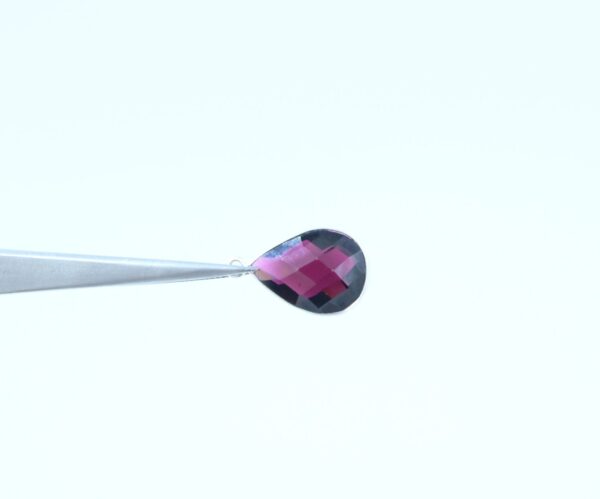 Garnet Pear Shape Briolette Bezel 12x16 MM, Garnet Gemstone Briolette Pendant, Gemstone Jewelry With 925 Sterling Silver Bezel For Gift 3 Pc - Image 4