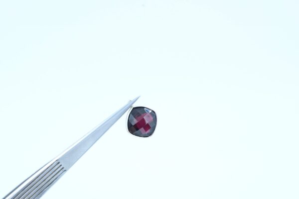 Garnet Cushion Briolette Pendant 12 MM, Garnet Bezel With 925 Sterling Silver, Gemstone Handmade Jewelry, Gemstone jewelry For Gift 2 Pc - Image 3