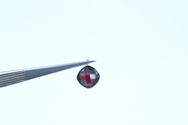 Garnet Cushion Briolette Pendant 12 MM, Garnet Bezel With 925 Sterling Silver, Gemstone Handmade Jewelry, Gemstone jewelry For Gift 2 Pc