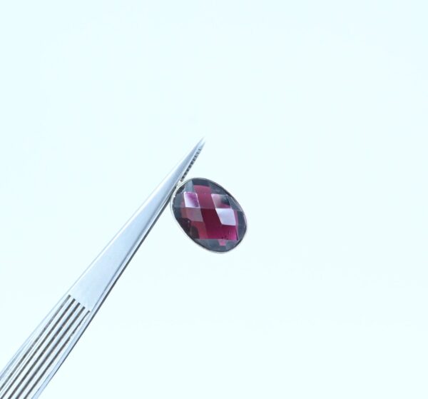 Garnet Oval Shape Briolette Pendant 12x16 MM, Garnet Handmade Jewelry With 925 Sterling Silver, Ganet Bezels For Gift, Gemstone Jewelry 2 Pc - Image 2