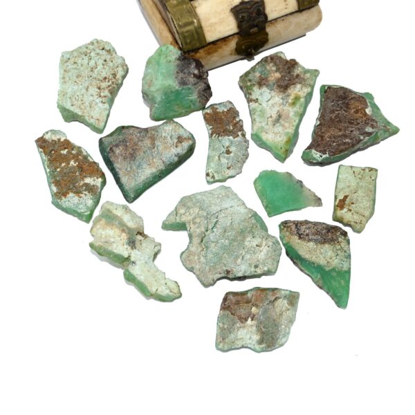 Chrysoprace Raw Rough, Gemstone Raw Material, Chrysoprase Ever Green Raw Rough, Chrysoprase Stone Rough For Gems And Jewelry Making 175 Grams - Image 2
