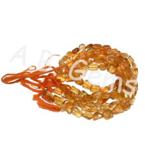 Citrone Faceted Nugget 9x11-10x14 MM, Gemstone Tumble Shape Beads For Jewelry Making, For Gift 10"
