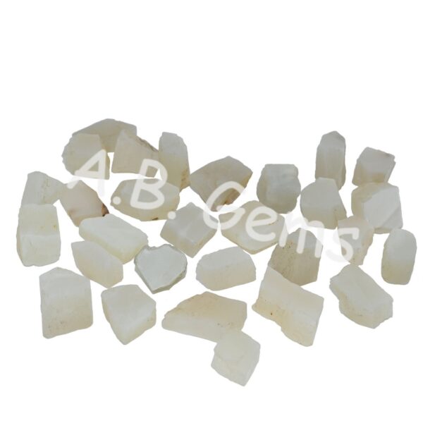 White Moonstone Raw Rough, Gemstone Raw Rough, White Moonstone Chips, Jewelry Making Tools, Shiny Moonstone Rough 200 Grams - Image 2