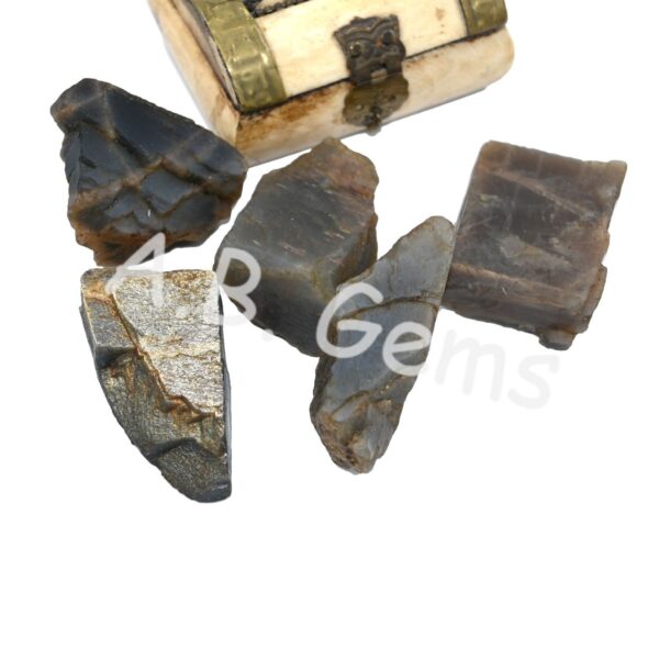 Black Moonstone Raw Rough, Gemstone Rough, Golden Shine Black Moonstone Rocks, Gemstone Rocks, Raw Material Rough 225 Grams - Image 2