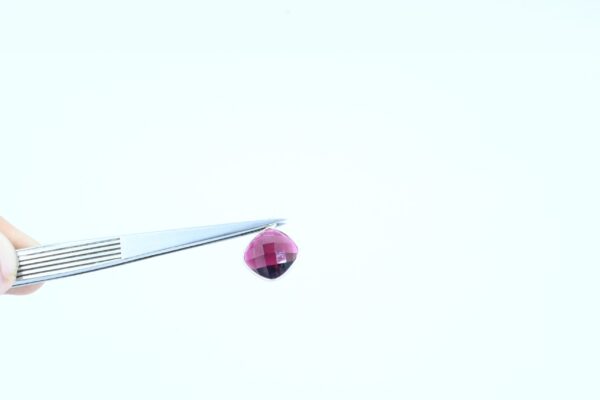 Garnet Cushion Shape Rose Cuts 12 MM, Garnet Square Shape Rose Cut Bezel, Gemstone Pendant With 925 Sterling Silver, Jewelry For Gift 2 Pc - Image 3
