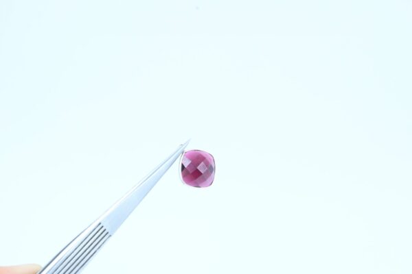 Garnet Cushion Shape Rose Cuts 12 MM, Garnet Square Shape Rose Cut Bezel, Gemstone Pendant With 925 Sterling Silver, Jewelry For Gift 2 Pc - Image 2