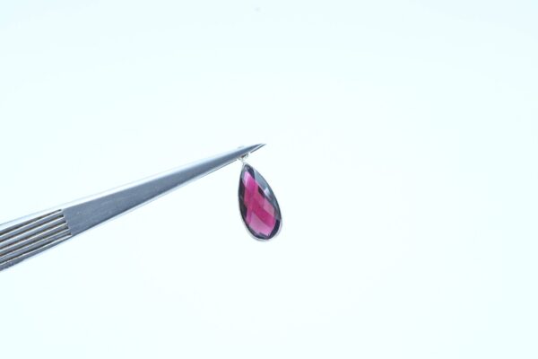 Garnet Pear Shape Briolette Pendant 7x15 MM, Garnet Gemstone Jewelry With 925 Sterling Silver, Gemstone Jewelry Tools, For Gift 4 Pc - Image 3