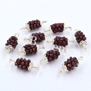 Garnet Pulp Connector, Gemstone Jewelry Tools, Garnet Pendant, Garnet Pulp Tools For Necklace Making, Gemstone Beaded Jewelry 10 Pc