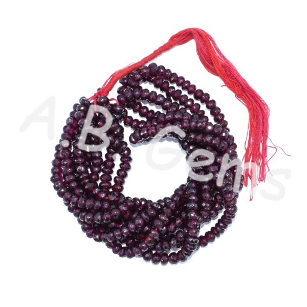 Garnet Round Beads 5.5-6 MM, Garnet Gemstone Faceted Beads, Beads For jewelry Making, January Birth Stone Beads10" - Image 3