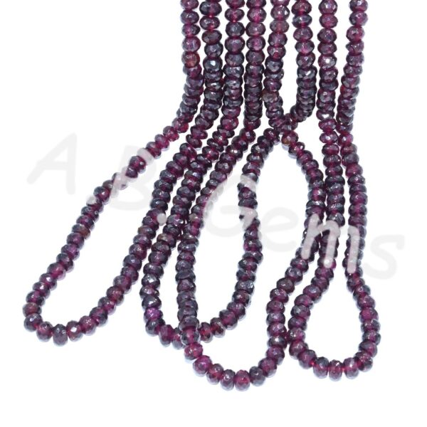 Garnet Round Beads 5.5-6 MM, Garnet Gemstone Faceted Beads, Beads For jewelry Making, January Birth Stone Beads10" - Image 2