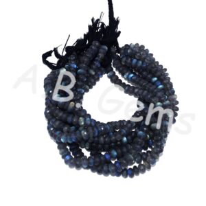 Labradorite Faceted Round Beads 7-8 MM, Gemstone Beads, Blue Flash Labradorite Beads, Beads For Jewelry Making And Gift 10"