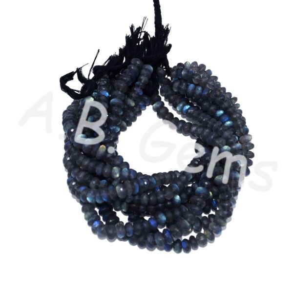 Labradorite Faceted Round Beads 7-8 MM, Gemstone Beads, Blue Flash Labradorite Beads, Beads For Jewelry Making And Gift 10"