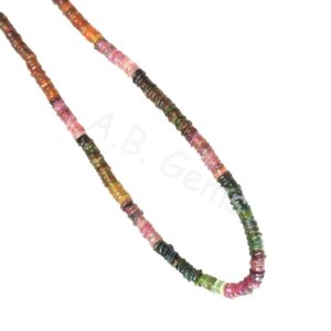 Tourmaline Round Heishi Beads 5-6 MM, Tourmaline Wheel Shape Beads, Gemstone Heishi Beads For Jewelry Making, For Gift 16" Pack Of 10 Strand