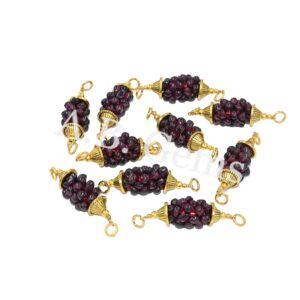 Garnet Pulp Connector, Gemstone Jewelry Tools, Garnet Pendant, Garnet Pulp Tools For Necklace Making, Gemstone Beaded Jewelry 10 Pc