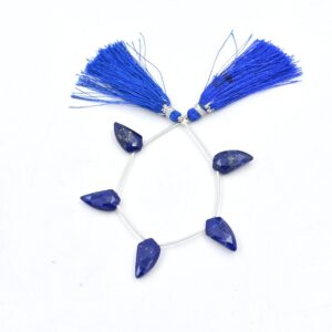 Lapis Lazuli Shark Shape Faceted Beads, Handcrafted Sculptures Boho Beads, Gemstone Art, Fancy Shape Briolette Beads For Gift 10x17.5 MM 6"