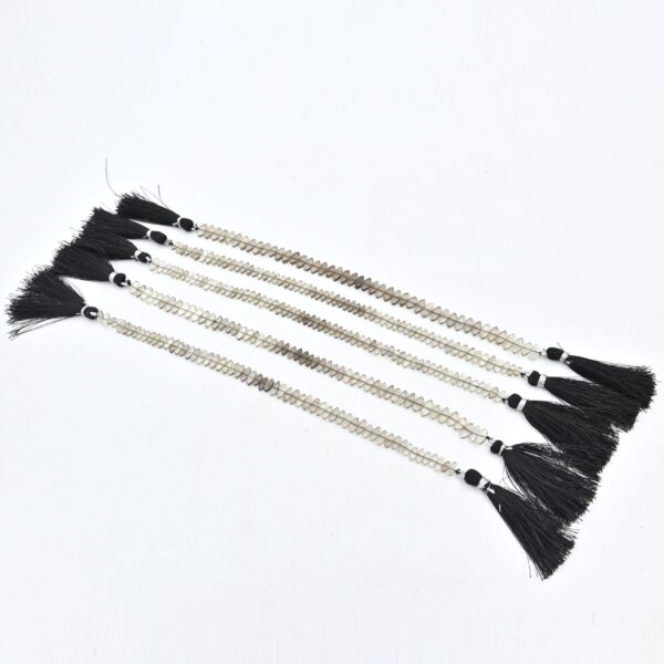 Smokey Quartz Marquise Shape Flat Beads, Stone Loose Beads, Healing Crystal Beads, Jewelry Making Beads For Gift 3x7-4.5x9.5 MM 8" Strands - Image 2