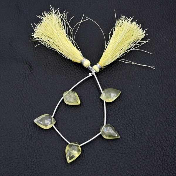 6 Inches Lemons Quartz Tie Shape Faceted Beads | Gemstone Art | Handmade Boho Beads | Healing Crystal Beads For Making Jewelry 11x16 MM - Image 2