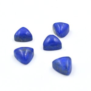Lapis Lazuli Trillion Shape Cabochon 8 MM | Natural Gemstone | Deep Blue Healing Crystal | Jewelry Making Supplies | Chakra Stones 10 Pc