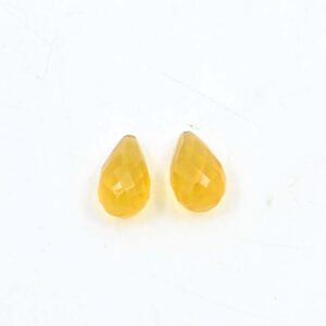 Beautiful Yellow Opal Faceted Loose Drops 7x12 MM | High-Quality Gemstone Beads | DIY Jewelry Supplies For Crafters And Designers 4 PC
