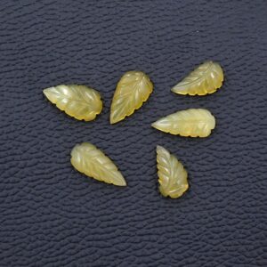Yellow Opal Pear Shaped Carving 9x15-10x20 MM | Gemstone for Jewelry, Collectibles & Crafts | Natural Gemstone For Crafters, Designers 6 Pc
