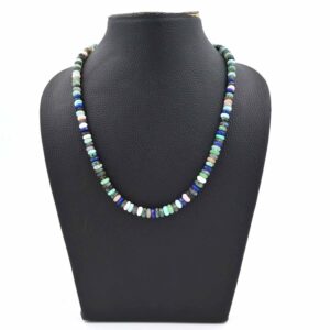 Multi Gemstone Faceted Round Necklace | Gemstone Birthstone Necklaces | Healing Crystal Faceted Necklace | Handmade Beaded Jewelry for Women