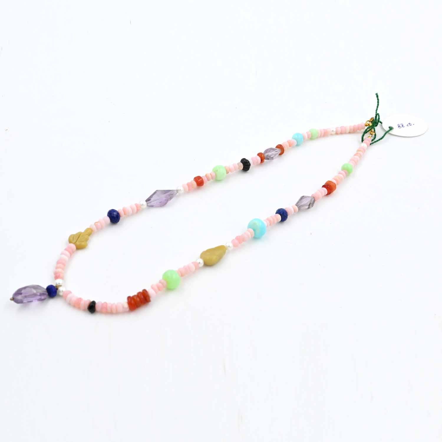 Multi-Gemstone Necklace Natural Gemstone Jewelry Mixed Gemstone Necklace Fancy Shape Gemstones Vibrant Stone Necklace Unique Jewelry Gift - Image 2