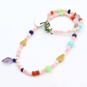 Multi-Gemstone Necklace Natural Gemstone Jewelry Mixed Gemstone Necklace Fancy Shape Gemstones Vibrant Stone Necklace Unique Jewelry Gift