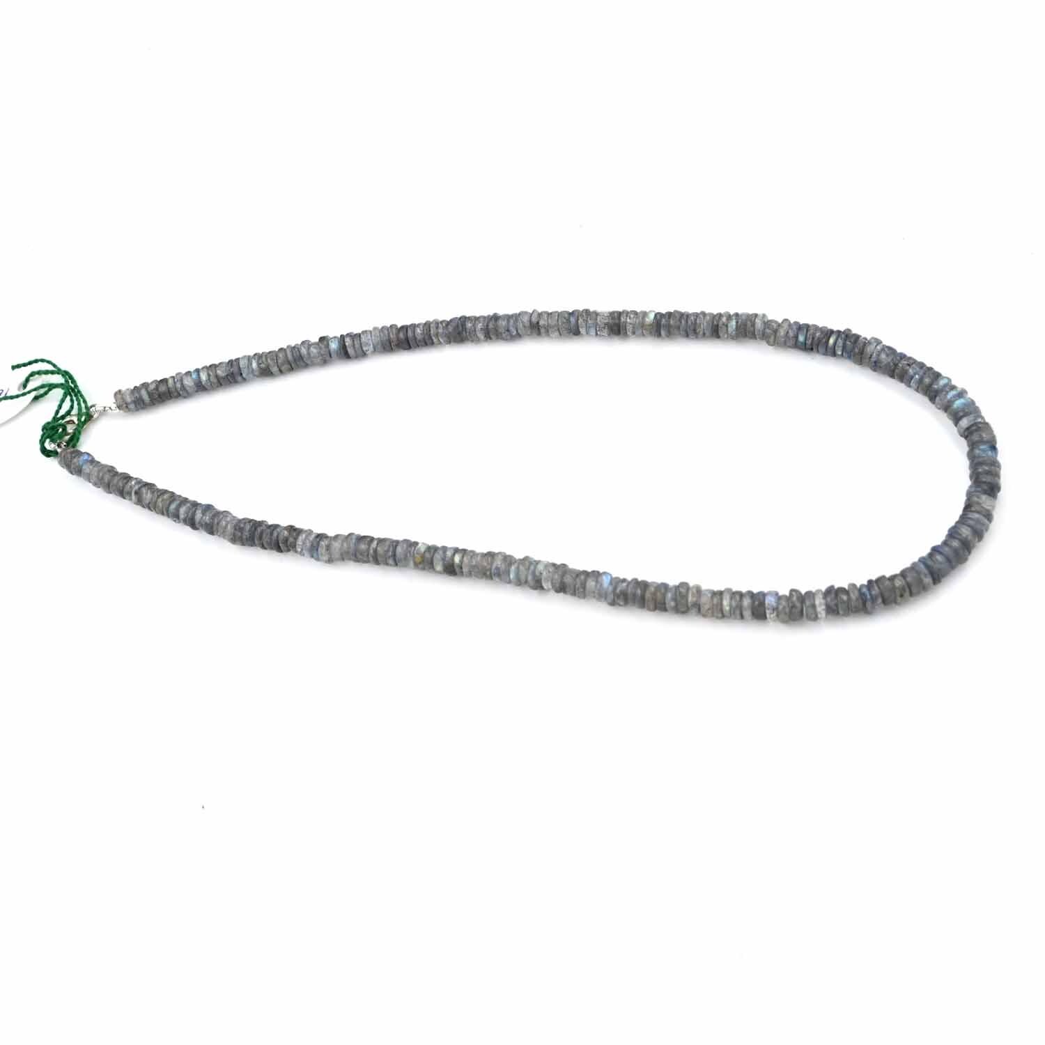 Labradorite Heishi Beads Necklace Labradorite Flashy Smooth Gemstone Necklace Boho Stone Jewelry Labradorite Statement Necklace Gift for Her - Image 2