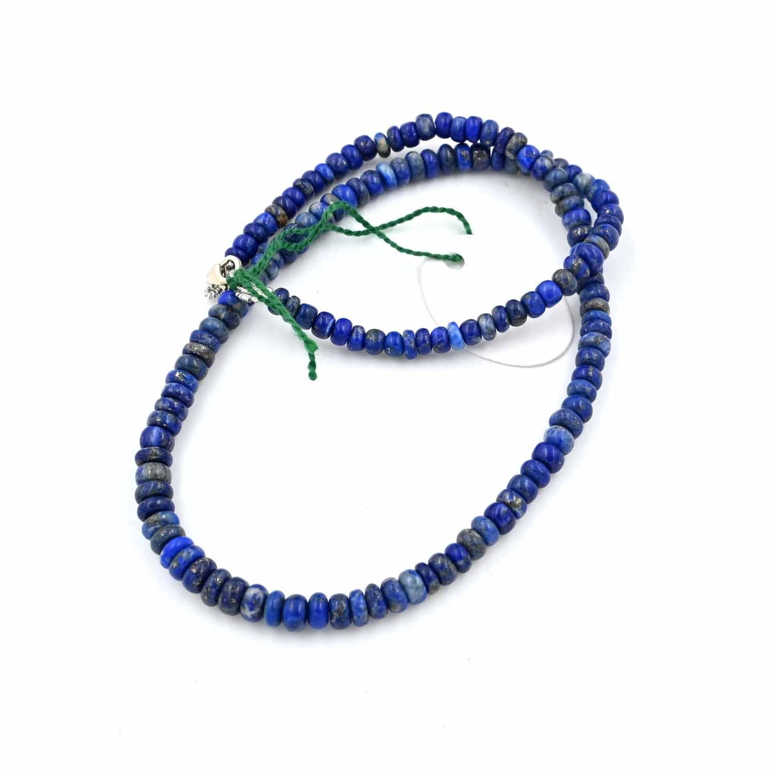 Blue Lazuli Round Beads | Lapis Lazuli Smooth Heishi Beads Necklace | Rondelle Heishi Beads Jewelry | Lapis Lazuli Bead Strand for Wedding - Image 2