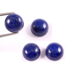 Lapis Lazuli Round Cabochons - Natural Handcrafted Gemstones for Jewelry Making - Trendy Artisan Cabs for Unique Creations 6 MM 10 Pc