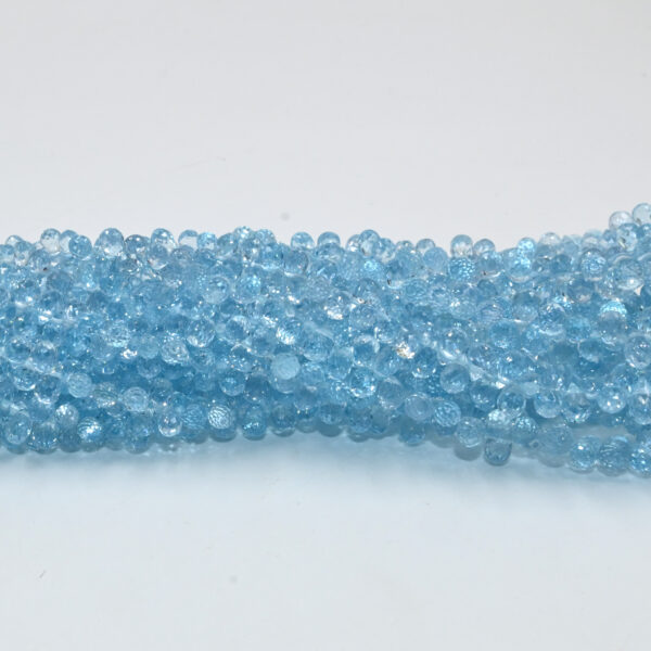 Topaz Drop Faceted Beads Strand 16 Inch