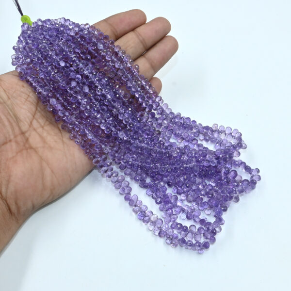 Faceted Amethyst Beads Necklace Closeup