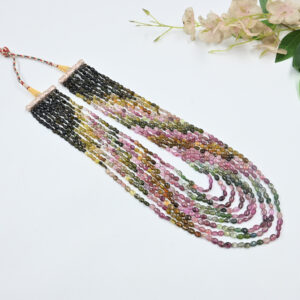 Multi Tourmaline Madiya Necklace 17-22"